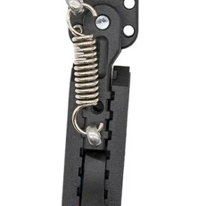 Béquille latérale réglable à ressort — 133 mm, platine à lumières de 69 mm