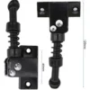 Deux vues de la béquille, longueur cotée 120 mm et entraxe de la platine coté 45 mm Deux vues de la béquille, longueur cotée 120 mm et entraxe de la platine coté 45 mm