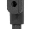 Autre vue latérale de la béquille noire, jambe tubulaire et pied recourbé Autre vue latérale de la béquille noire, jambe tubulaire et pied recourbé