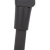 Béquille latérale noire pour Ninebot E2 vue de face, platine plate à deux trous et jambe recourbée Béquille latérale noire pour Ninebot E2 vue de face, platine plate à deux trous et jambe recourbée