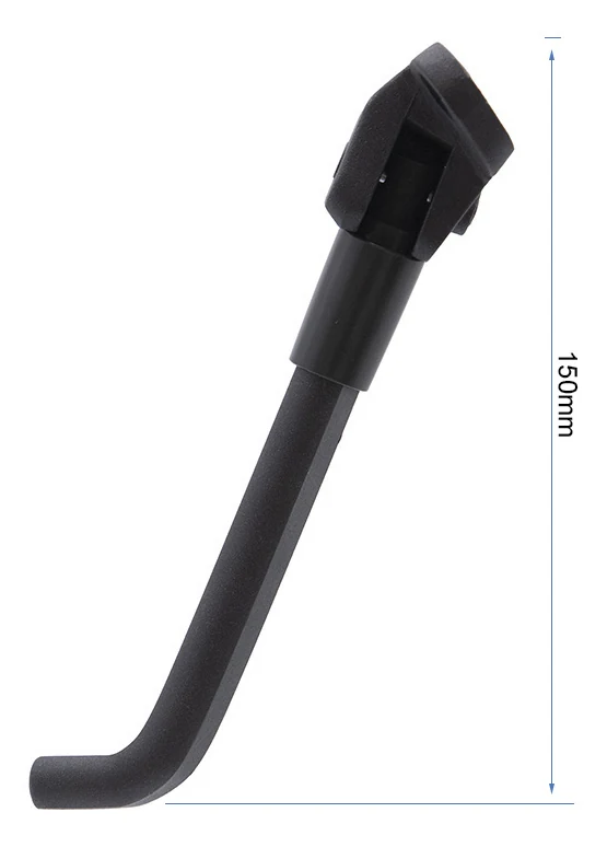Béquille Ninebot Max G2 dépliée en appui, cote de 150 mm de hauteur Béquille Ninebot Max G2 dépliée en appui, cote de 150 mm de hauteur