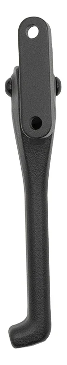 Platine de fixation de la béquille Ninebot Max G3 vue de face, ses deux trous alignés Platine de fixation de la béquille Ninebot Max G3 vue de face, ses deux trous alignés