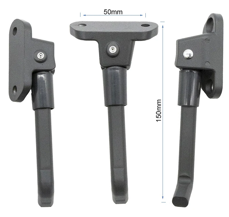 Plan coté de la béquille Ninebot Max G30 : entraxe 50 mm et longueur totale 150 mm