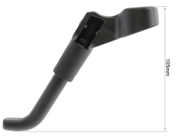 Béquille NIU KQi1 Pro vue de profil, cote de 105 mm de hauteur Béquille NIU KQi1 Pro vue de profil, cote de 105 mm de hauteur