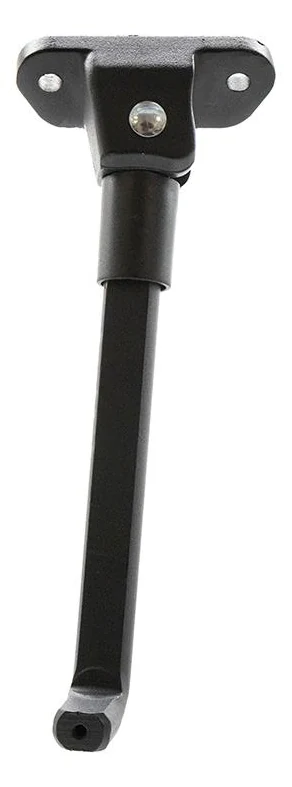 Béquille latérale adaptable noire pour SmartGyro K2, vue de face avec sa platine percée Béquille latérale adaptable noire pour SmartGyro K2, vue de face avec sa platine percée