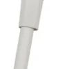 Béquille latérale blanche adaptable pour Xiaomi M365, vue de trois quarts avec sa platine en T
