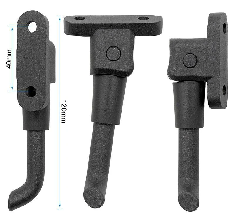 Plan coté de la béquille Xiaomi Mi4 GO : 40 mm entre les trous, 120 mm de longueur