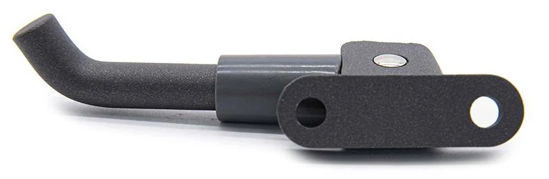 Béquille latérale adaptable Xiaomi Mi4 Pro posée à plat, platine percée et jambe coudée