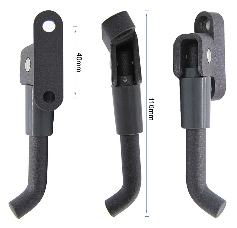 Plan coté de la béquille adaptable Xiaomi Mi4 Pro : 40 mm entre les trous, 116 mm de long