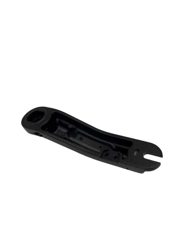 Bras de fourche avant droit Dualtron Thunder 2 — vue de l'ancrage d'amortisseur Bras de fourche avant droit Dualtron Thunder 2 — vue de l'ancrage d'amortisseur