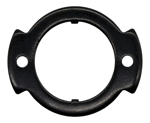 Butée de rotation Xiaomi Electric Scooter 5 vue de face, bague noire à deux pattes percées Butée de rotation Xiaomi Electric Scooter 5 vue de face, bague noire à deux pattes percées
