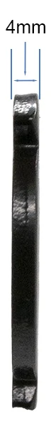 Vue de profil de la butée de rotation cotée à 4 mm d'épaisseur Vue de profil de la butée de rotation cotée à 4 mm d'épaisseur