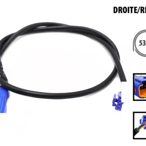 Câble de clignotant droite d'origine Ninebot Max G3 — 53 cm, connecteur détrompé