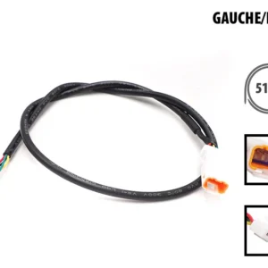 Câble de clignotant gauche d'origine Ninebot Max G3 — 51 cm, connecteur détrompé