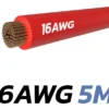 Section du câble silicone rouge 16 AWG, brins de cuivre étamé