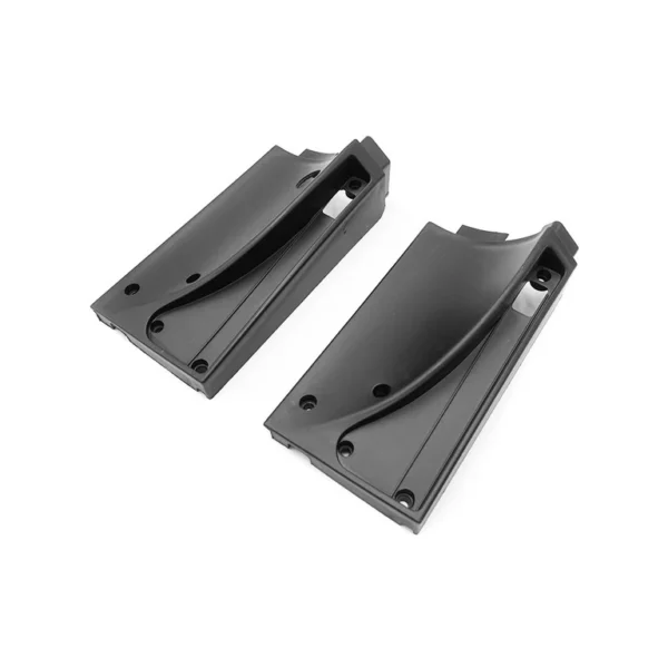 Caches de plateau UrbanGlide E-Cross Pro vus de trois quarts, arc moulé et découpe de bandeau lumineux Caches de plateau UrbanGlide E-Cross Pro vus de trois quarts, arc moulé et découpe de bandeau lumineux