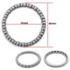 Plan coté de la cage à billes : 34 mm de diamètre intérieur, 40 mm de diamètre extérieur