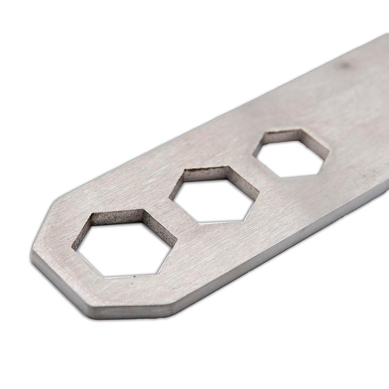 Manche de la clé et ses trois empreintes six pans