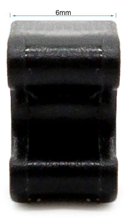 Collier de guidage vu de profil, épaisseur 6 mm Collier de guidage vu de profil, épaisseur 6 mm