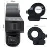 Commodo Kukirin G4 coté : 60 mm de haut, 58 mm de large, collier de 22 mm