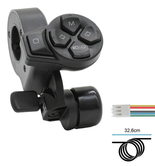 Commodo multifonction Ninebot Max G3, rosace de boutons et collier de serrage Commodo multifonction Ninebot Max G3, rosace de boutons et collier de serrage