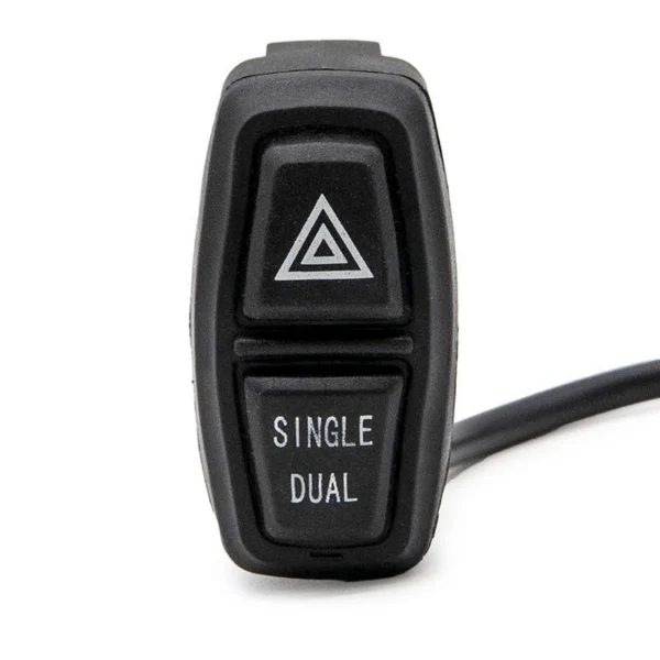 Commutateur mono/bi-moteur et warning pour trottinette, deux touches