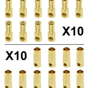 Connecteurs banane 5,5 mm — 20 pièces, 10 paires