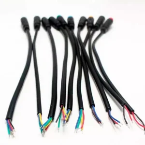 Connecteurs étanches 8 mm 3 broches — 5 pièces avec fils