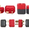 Lot de connecteurs T-Dean rouges avec capots noirs Lot de connecteurs T-Dean rouges avec capots noirs