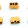 Connecteurs XT90 vus de face, broches de 5 mm