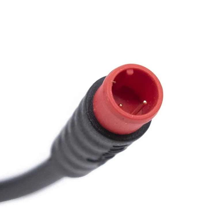 Connecteur rond étanche à deux broches du contacteur Ecoxtrem Bison, joint rouge