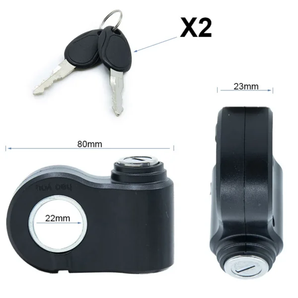 Contacteur Kukirin G2 Pro, cotes hors tout du barillet