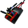 Contrôleur Dualtron Alien vu de trois quarts, connecteurs de puissance rouge et noir