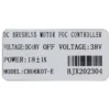 Étiquette du contrôleur Ecoxtrem Bison : contrôle FOC, 48 volts, coupure à 38 volts, 18 ampères Étiquette du contrôleur Ecoxtrem Bison : contrôle FOC, 48 volts, coupure à 38 volts, 18 ampères