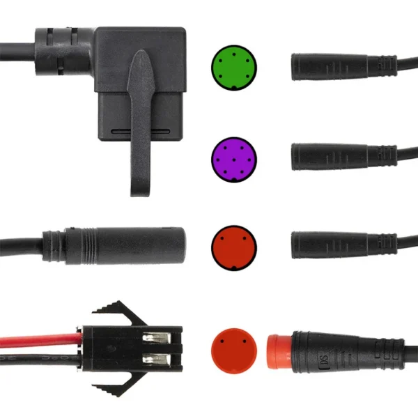 Connecteurs du faisceau du contrôleur Hikerboy Foxtrot Plus, repérés par pastilles