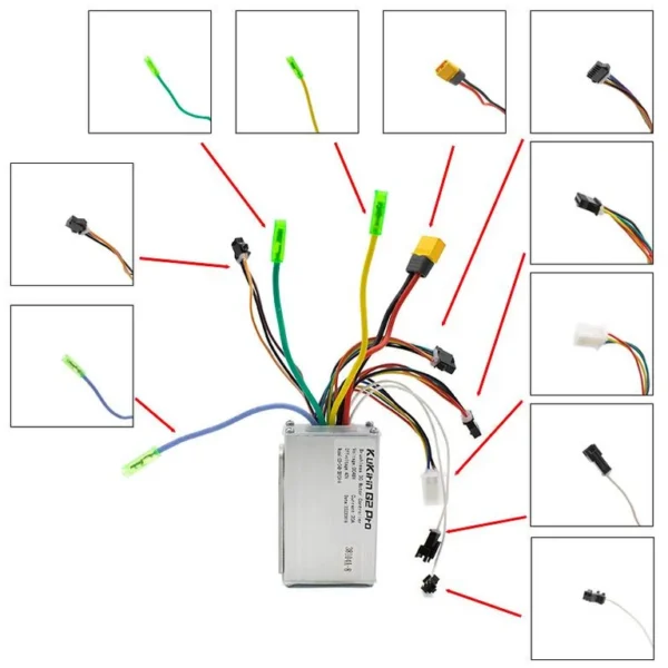 Les départs du faisceau du contrôleur Kukirin G2 Pro, détaillés un par un Les départs du faisceau du contrôleur Kukirin G2 Pro, détaillés un par un
