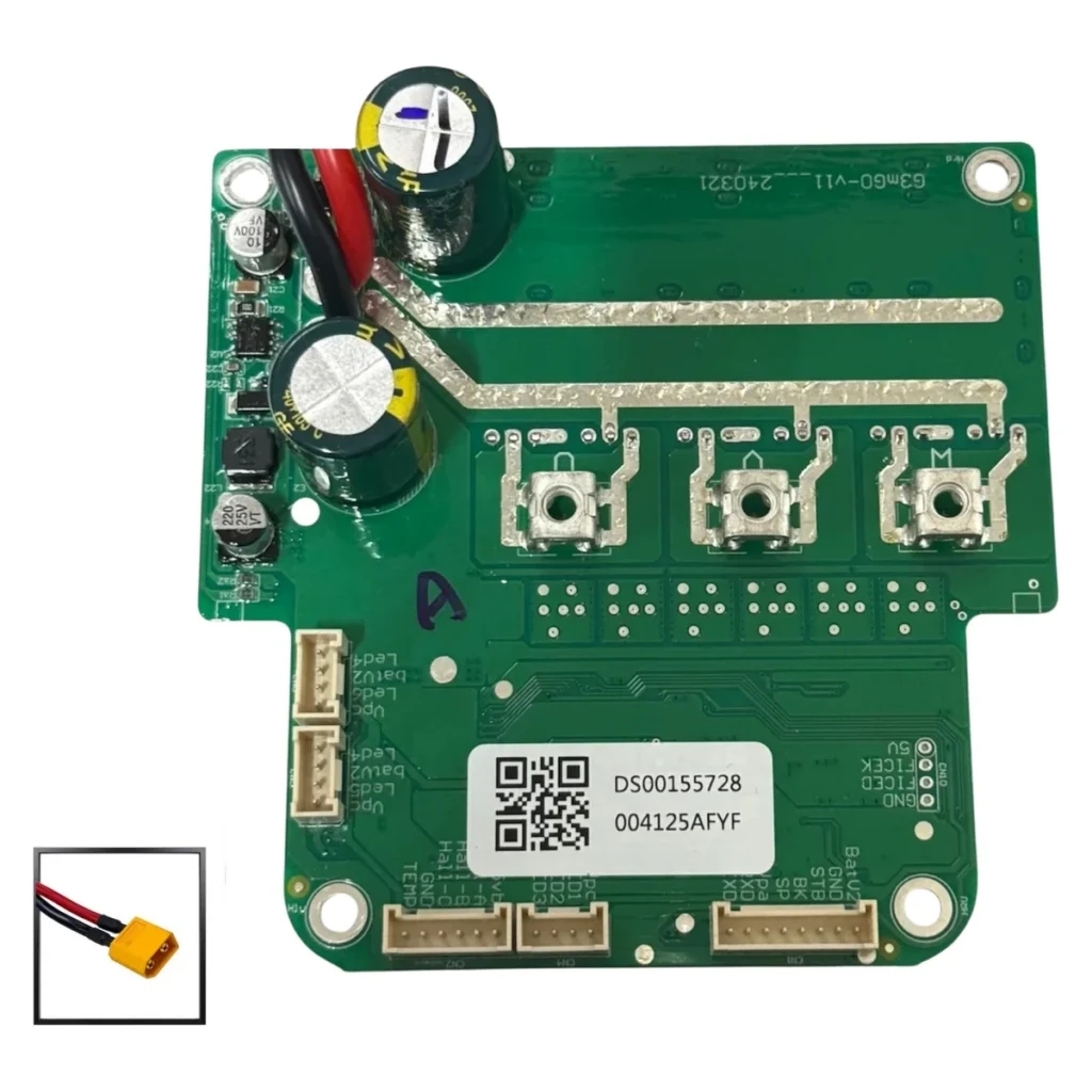 Carte de contrôleur Kukirin G3 version A, circuit vert et connecteur d'alimentation