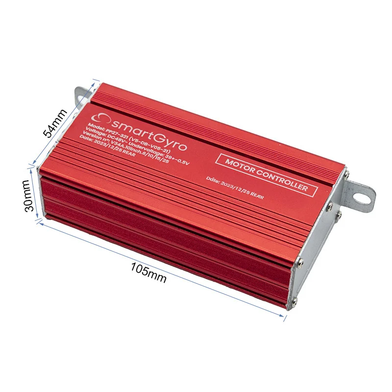 Contrôleur SmartGyro Crossover Dual Max, boîtier aluminium rouge de 105 mm