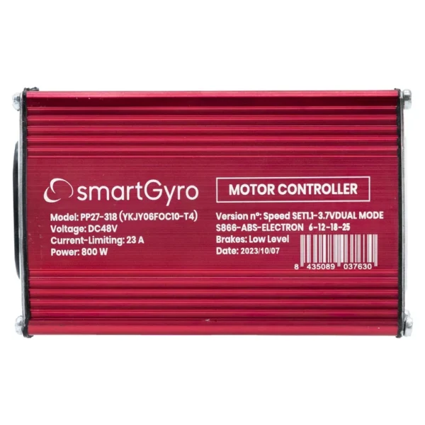 Étiquette du contrôleur SmartGyro : 48 V, 23 A, 800 W, paliers 6-12-18-25 km/h Étiquette du contrôleur SmartGyro : 48 V, 23 A, 800 W, paliers 6-12-18-25 km/h