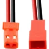 Gros plan sur le corps rouge d'un connecteur JST-RCY