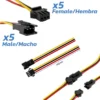Cordons SM 3 broches, mâle et femelle Cordons SM 3 broches, mâle et femelle
