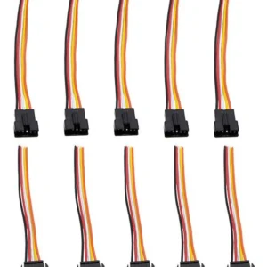 Cordons SM 5 broches 14 cm — 5 mâles et 5 femelles