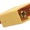 Gros plan sur un connecteur XT60 soudé à son câble