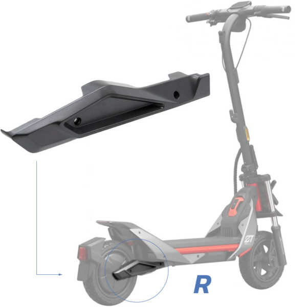 Emplacement du couvercle latéral droit à l'arrière du tablier du Ninebot ZT3 Pro Emplacement du couvercle latéral droit à l'arrière du tablier du Ninebot ZT3 Pro