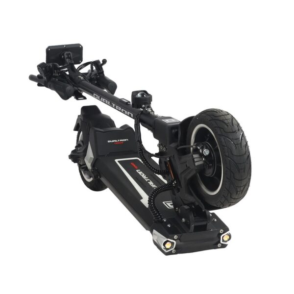 Dualtron Togo Pro — pliée, vue de trois quarts