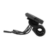 Écran Kukirin G2 Master de profil : support, colliers et sortie du faisceau Écran Kukirin G2 Master de profil : support, colliers et sortie du faisceau