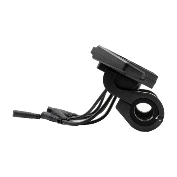 Écran Kukirin G2 Master de profil : support, colliers et sortie du faisceau Écran Kukirin G2 Master de profil : support, colliers et sortie du faisceau