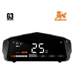 Écran Kukirin G3 — bloc compteur de guidon, 187 mm avec phare à LED