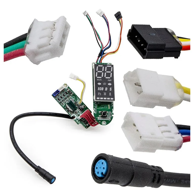 La carte d'affichage Ninebot F2 avec son faisceau et son connecteur rond étanche