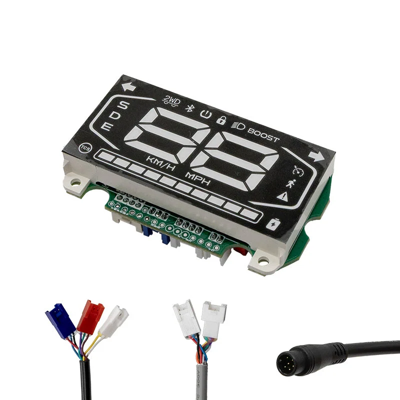 Carte d'affichage pour trottinette Ninebot ZT3 Pro et les connecteurs de son faisceau
